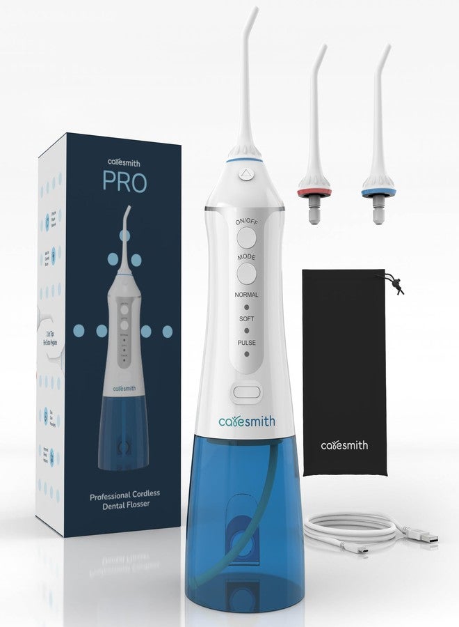 Caresmith Professional Cordless Dental Flosser | 300 ml Large Detachable Water Tank | 3 Modes | IPX7 Waterproof | Oral Flosser - Image 1